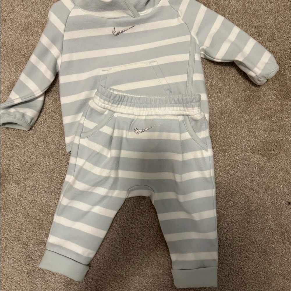 Nike Blue and White Footies One Piece